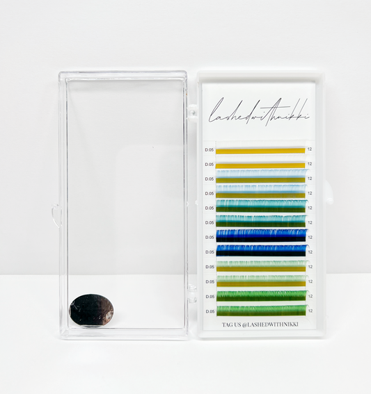 OMBRE WHITE/LIGHT BLUE/BLUE/GREEN VOLUME TRAYS